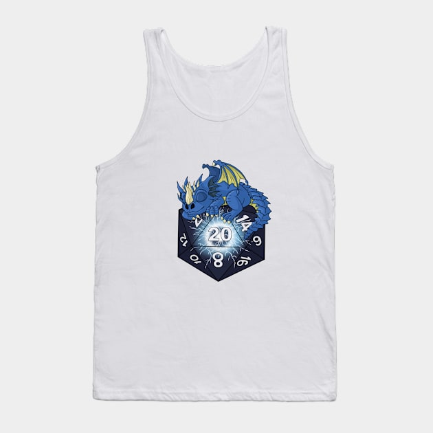 Dice Blue Dragon Tank Top by Danielle_Mahaffey